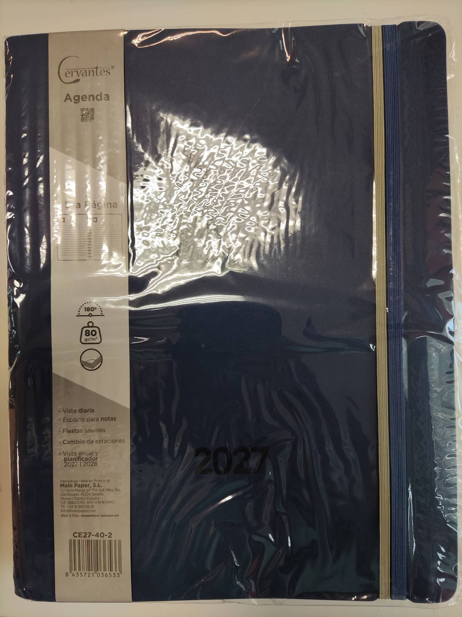 AGENDA MP 2027 DIN A4 POLIPIEL D/P PB27-40-2 AZUL