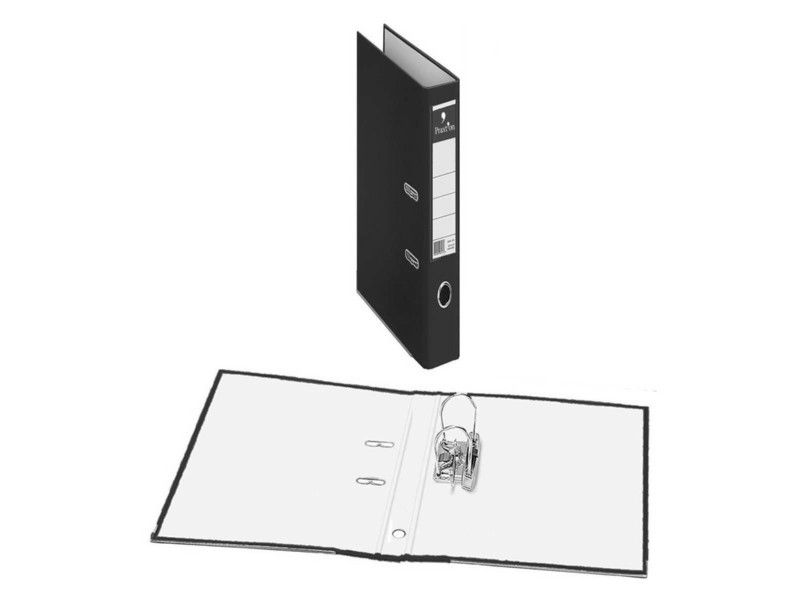 ARCHIVADOR AZ PRAXTON A4 COLOR ESTRECHO NEGRO /
