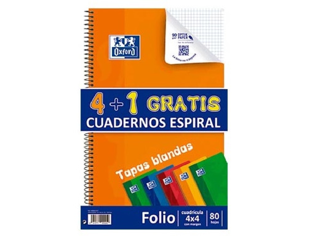 BLOC OXFORD Fº PTE/4+1 80 H. TAPA BASICA 400027271