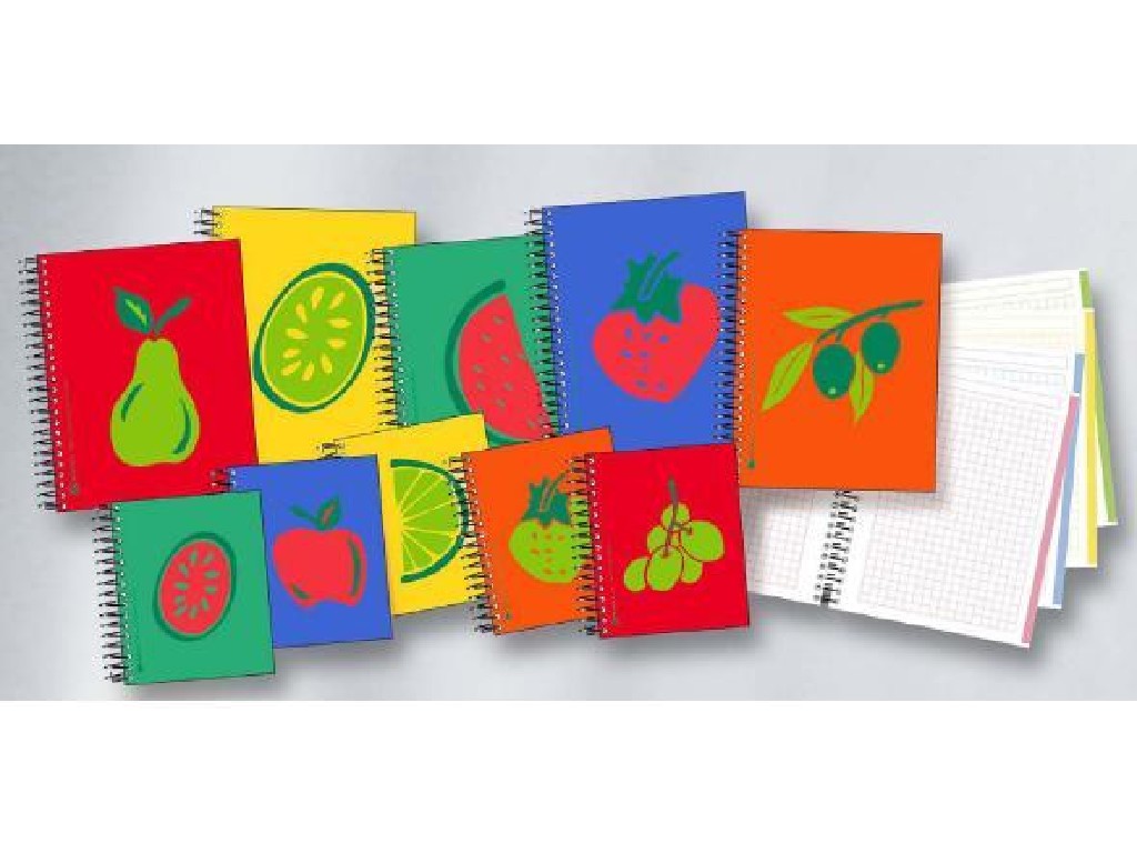 BLOC PP 100 H. A-6 FRUTAS 4 COLORES