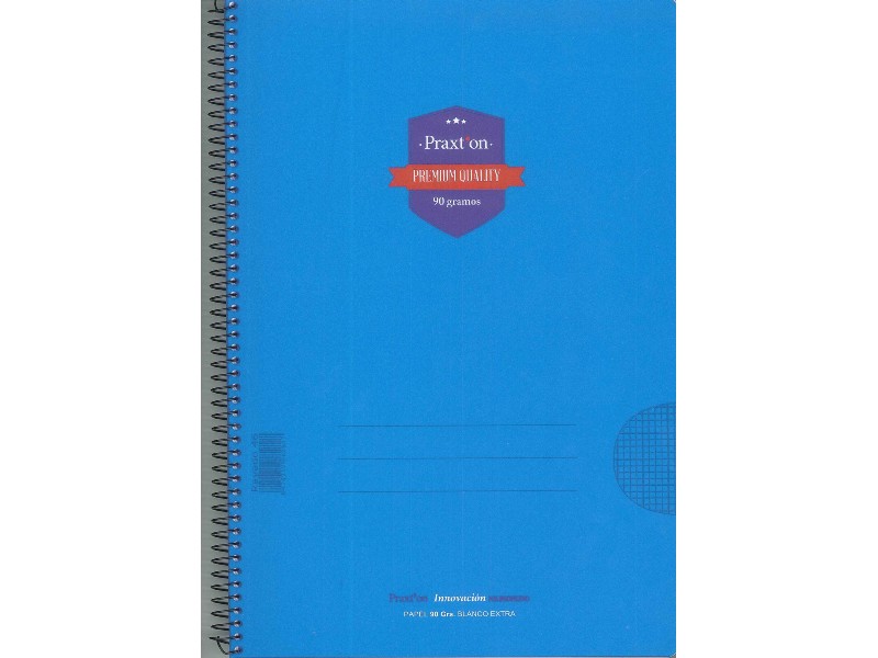 BLOC PP  80 H. Fº PRAXTON CUADRO 4 MM AZUL CLARO