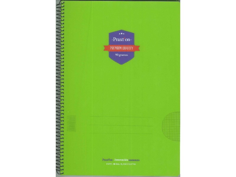BLOC PP  80 H. Fº PRAXTON CUADRO 4 MM VERDE