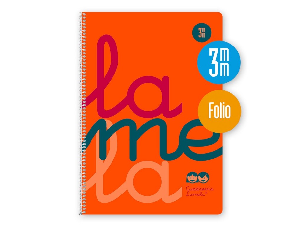 BLOC LAMELA Fº  80 H PLASTIC 3 MM 7FTP003 NARANJA