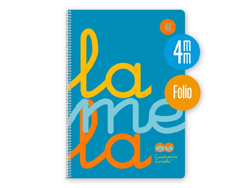 BLOC LAMELA Fº  80 H PLASTIC 4 MM 7FTP004 AZUL