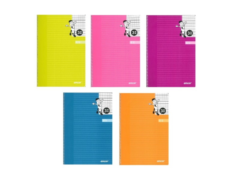 BLOC ANCOR Fº 80 H TAPA BLANDA 3 MM COLOR SURTIDOS