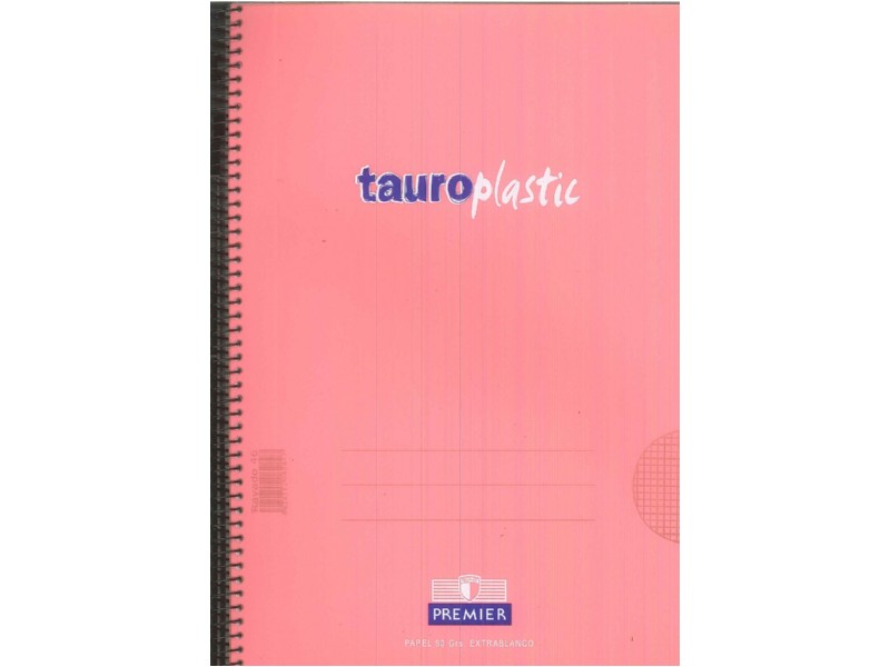 BLOC ESPIRAL TAURO PLASTIC Fº 80 H Nº 46 CORAL