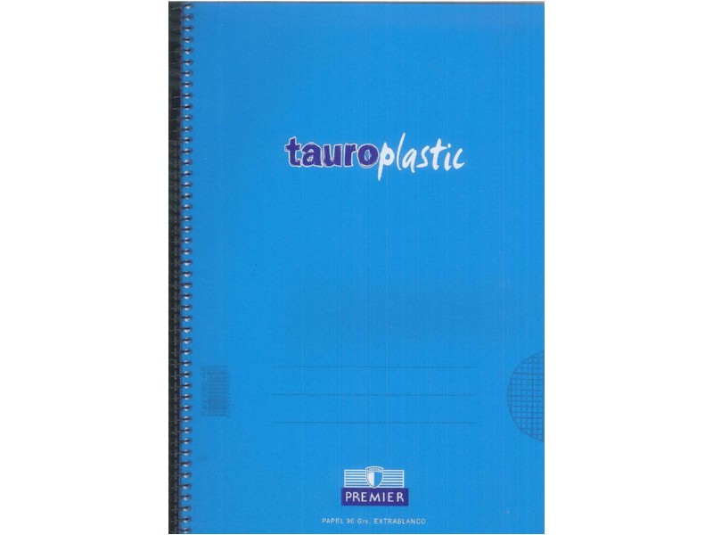 BLOC ESPIRAL TAURO PLASTIC Fº 80 H Nº 46 AZUL CLAR