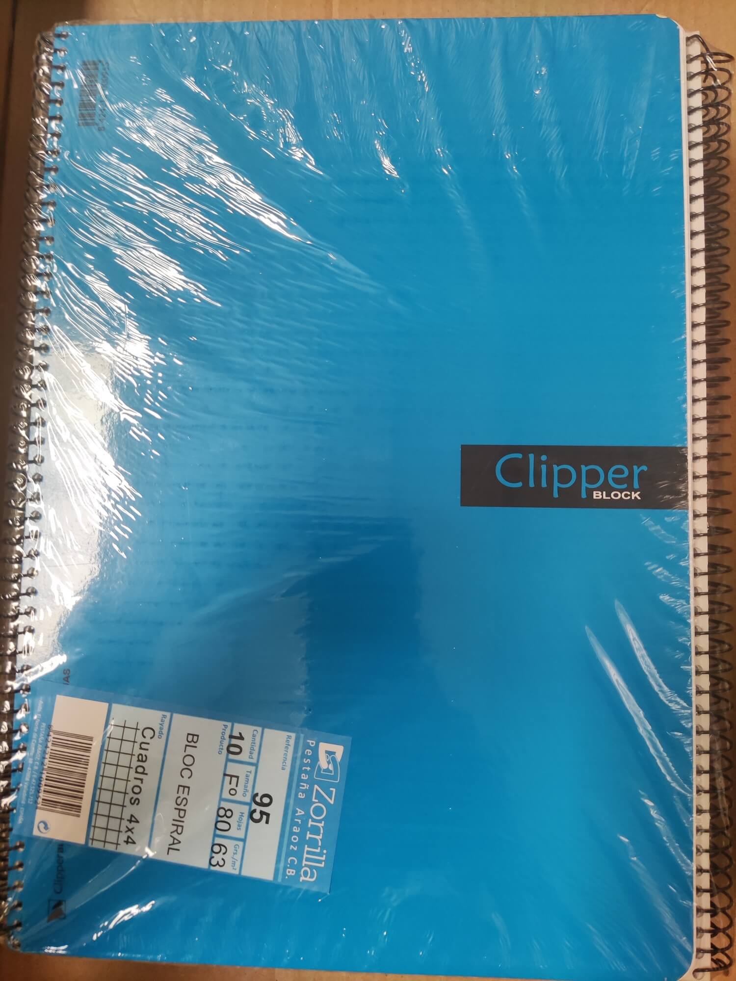 BLOC ESPIRAL CLIPPER T.NORMAL Fº CUADROS 4X4