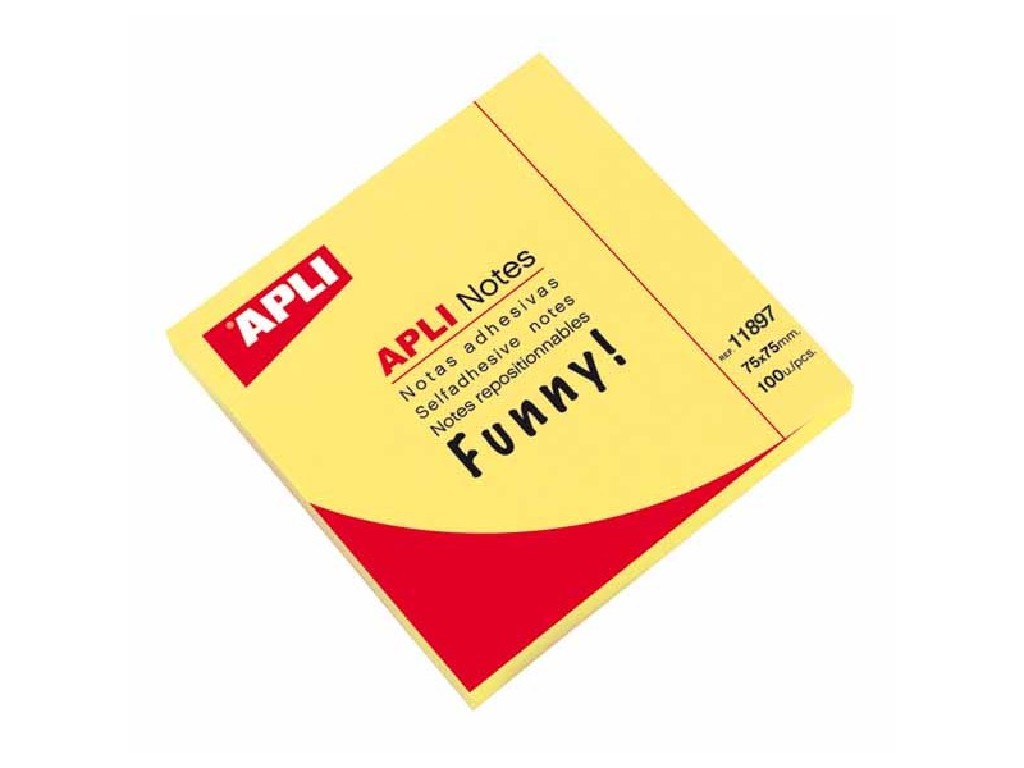 BLOC QUITA-PON APLI  75x75 100H BRILLANTES AMARILL