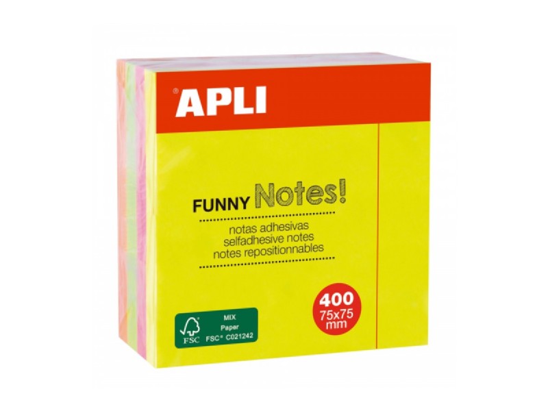 BLOC QUITA-PON APLI  75x75 400H 4/CO FLUOR 10974