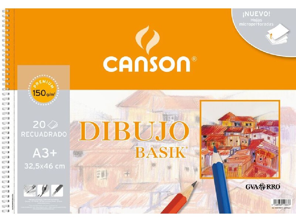 BLOC DIBUJO GUARRO 400078215 BASIK A-3 RECUADRO