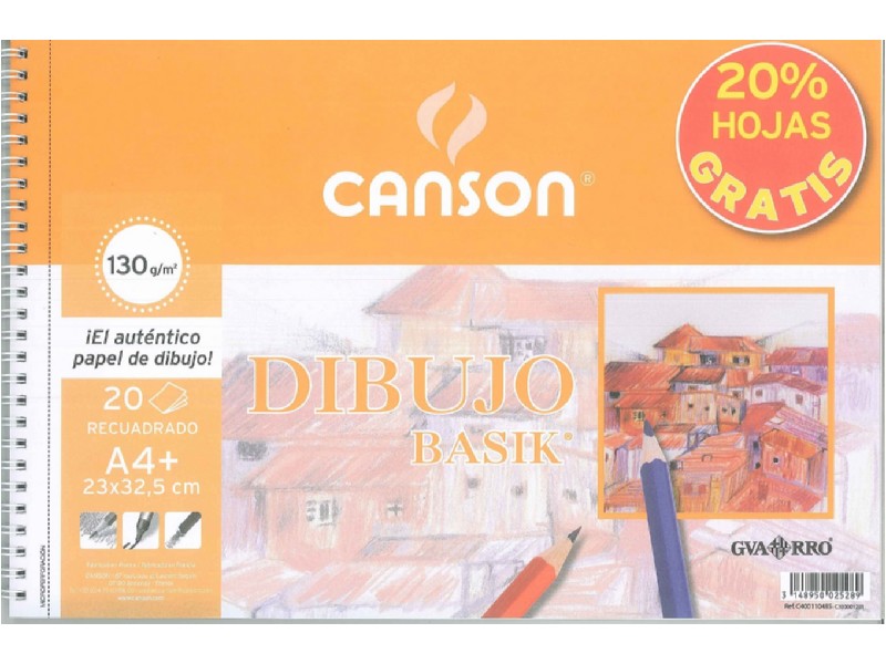 BLOC DIBUJO GUARRO 400110485 BASIK A-4 RDO.+20%GRA