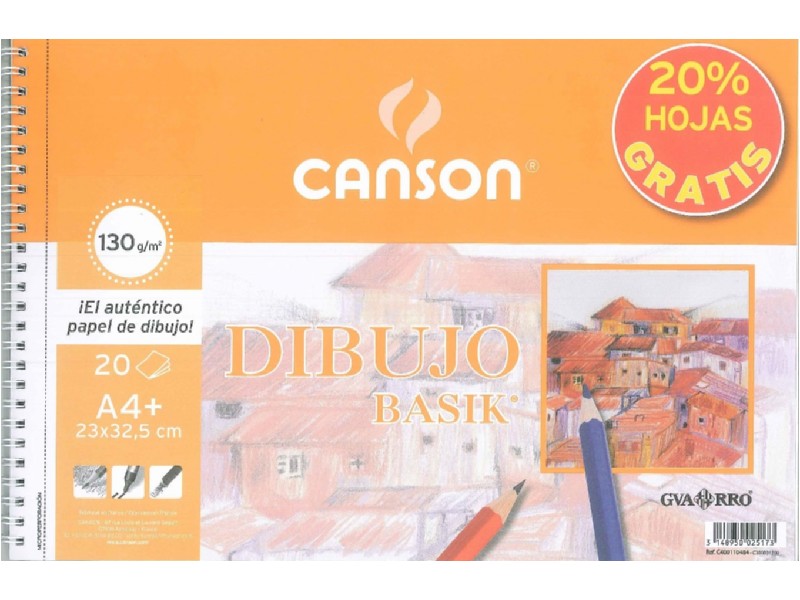 BLOC DIBUJO GUARRO 400110484 BASIK A-4 LISO +20%