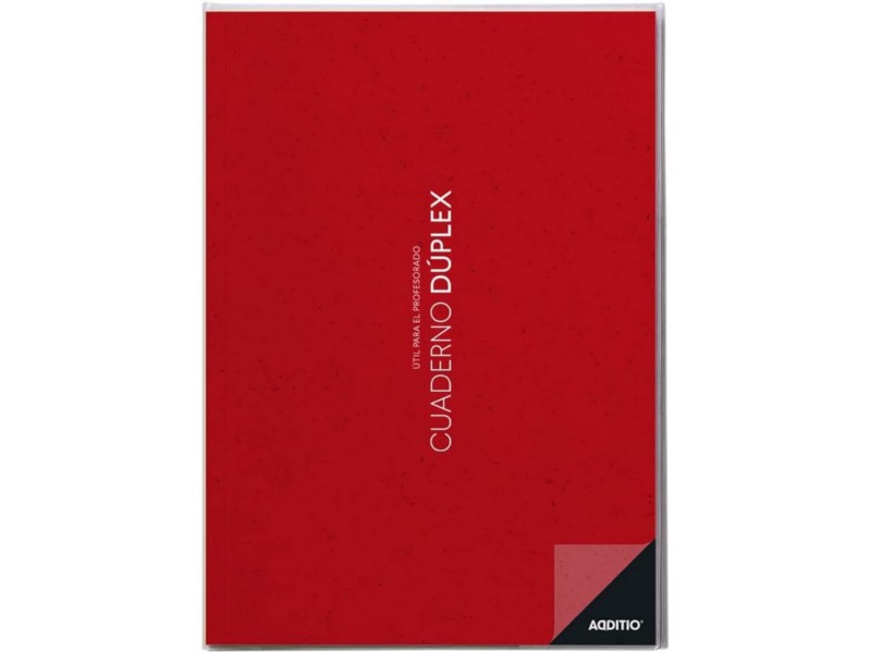 CUADERNO ADDITIO DUPLEX P142 A-4 ROJO