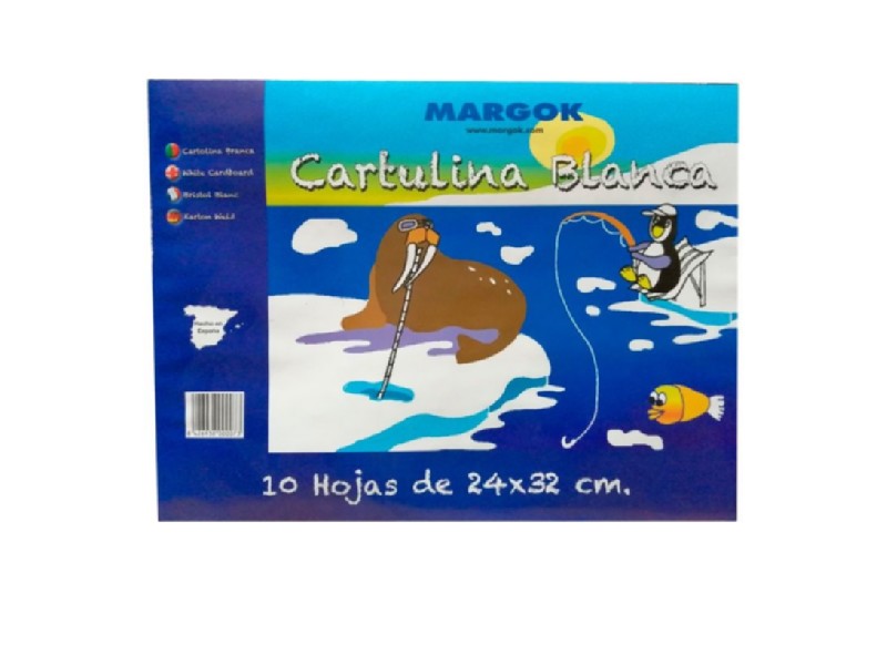 BLOC CARTULINAS 10 HOJAS BLANCAS 24x32 CM