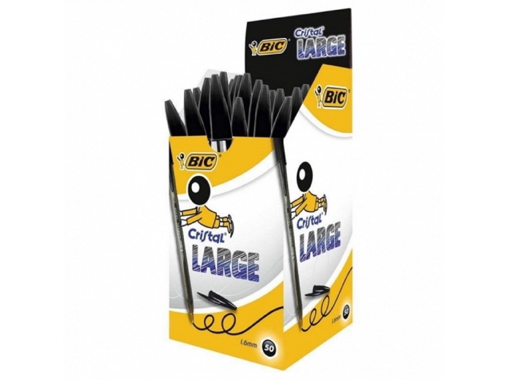 BOLI BIC CRISTAL LARGO NEGRO 880648 unidad*