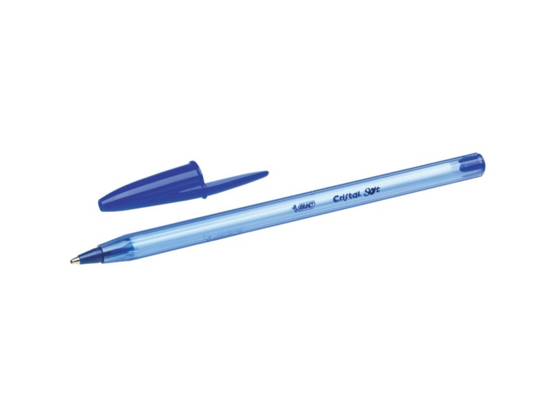 BOLI BIC CRISTAL SOFT SUAVE AZUL unidad
