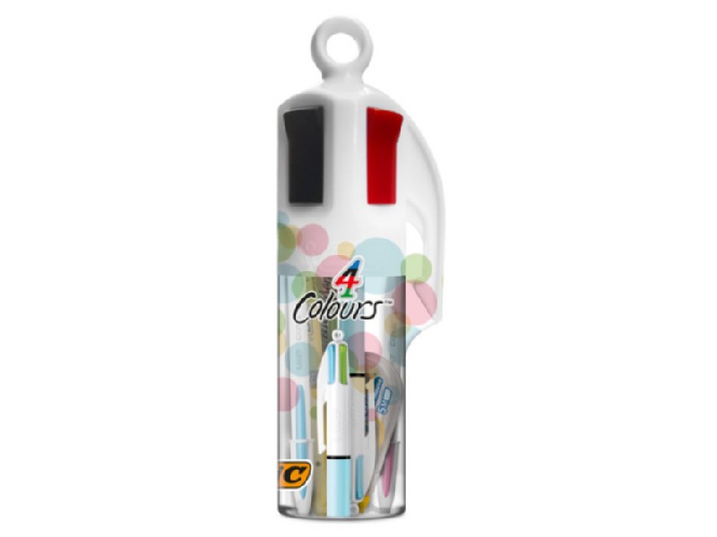 BOLI BIC 4 COLORES MEGATUBO 964757 PASTEL
