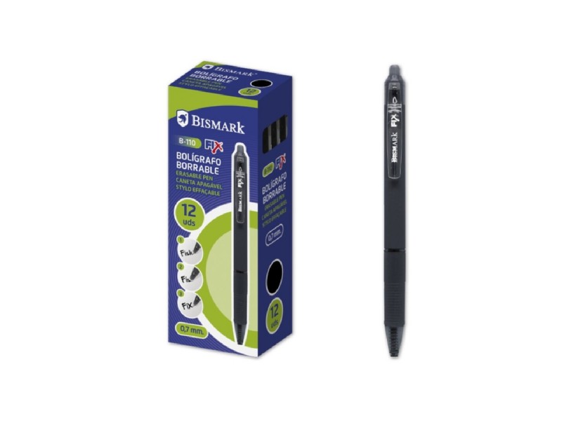 BOLI BISMARK BORRABLE NEGRO 0,7 MM C/CLIP 330216