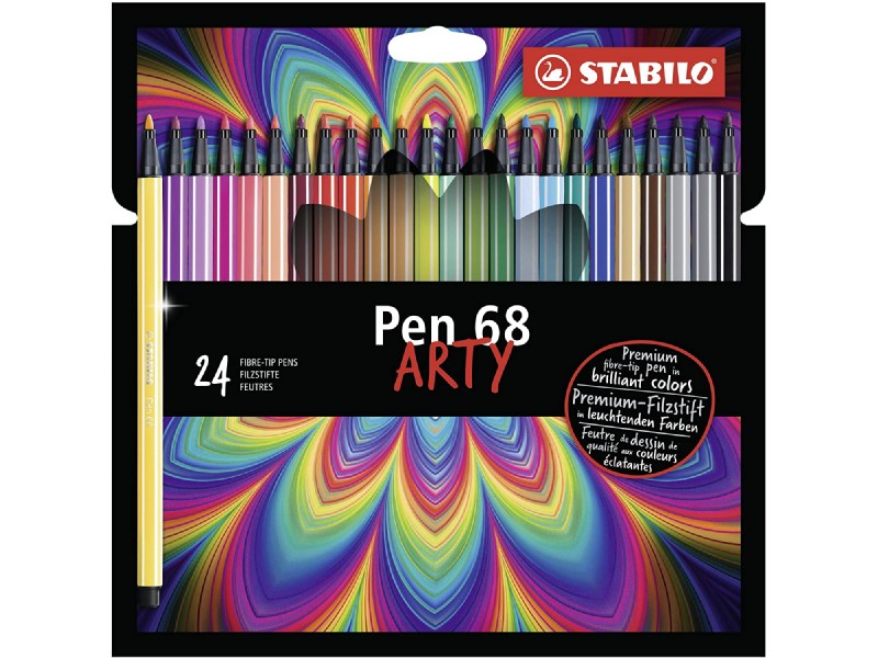 BOLI STABILO PEN 68 ESTUCHE 24 COLORES 6824-1-20