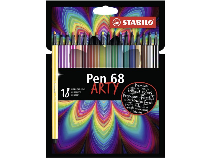 BOLI STABILO PEN 68 ESTUCHE 18 COLORES 6818-1-20