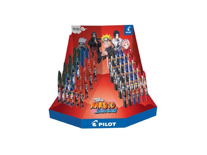 BOLI PILOT FRIXION NARUTO EXPOSITOR/48 UNIDADES