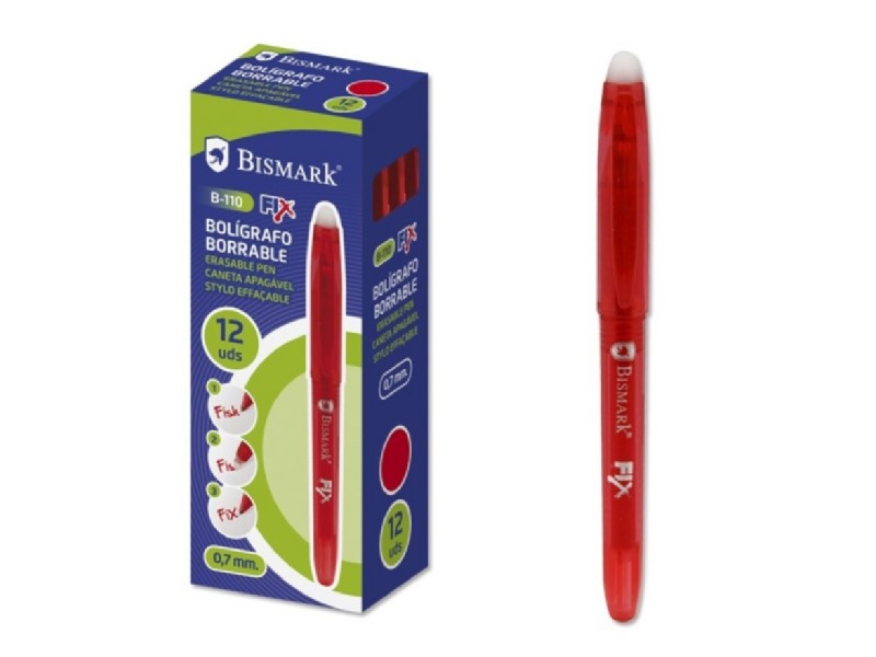 BOLI BISMARK BORRABLE ROJO 0,7 MM CAPUCHA 327530