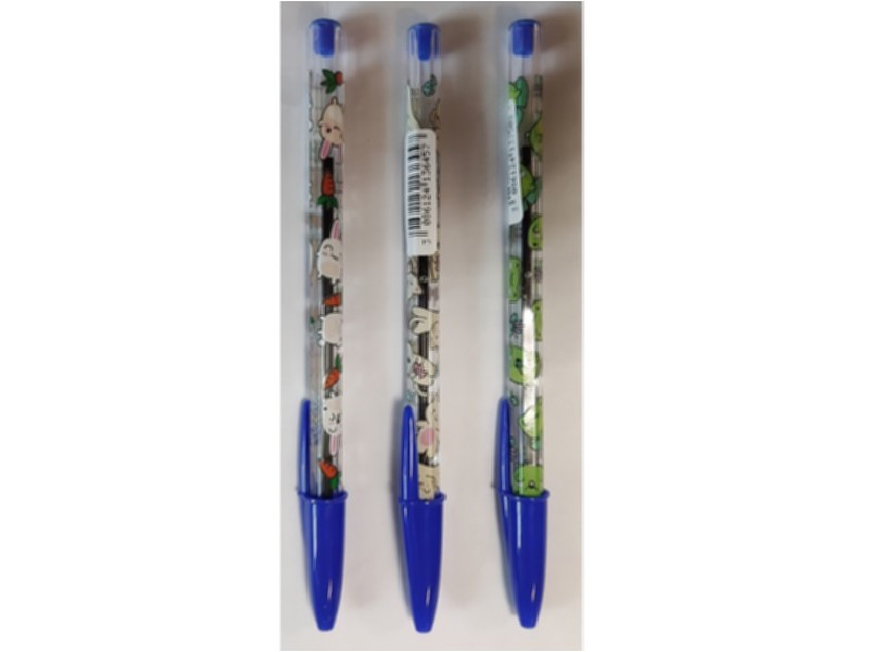 BOLI BIC CRISTAL DECOR KAWAII AZUL C/20 UNIDADES
