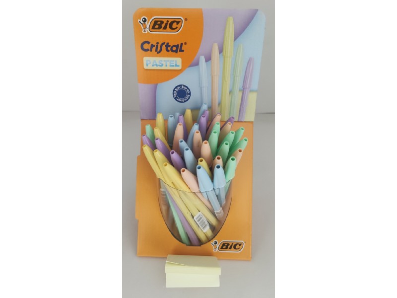 BOLI BIC CRISTAL PASTEL SURTIDOS C/40 UNIDADES