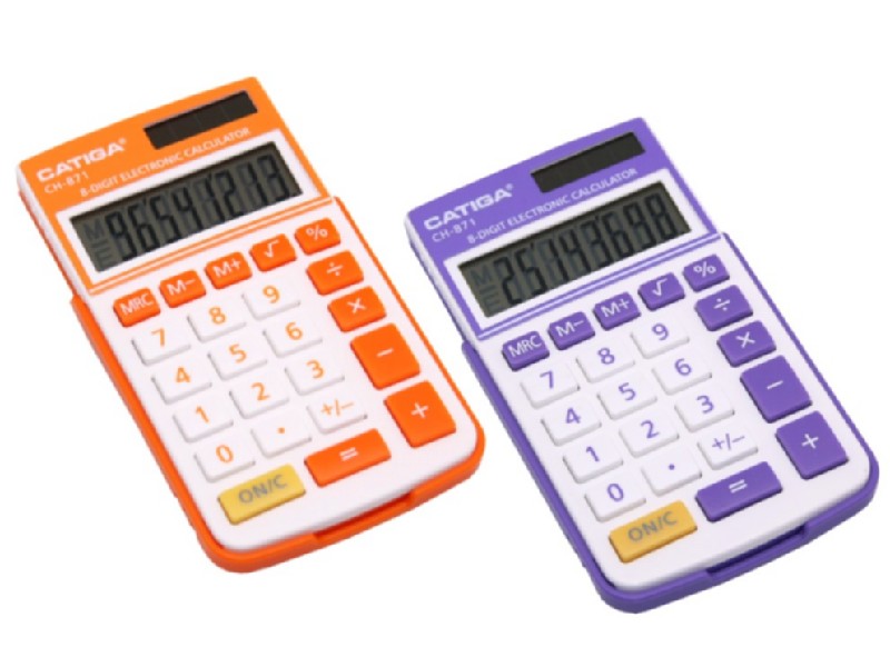 CALCULADORA BISMARK 319224 NARANJA 8 DIGITOS