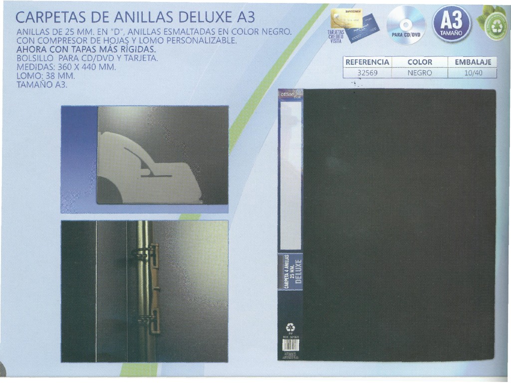 CARPETA 4/A A3 FRAGA 32569 25 MM. P.P.