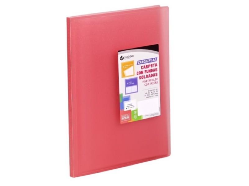 CARPETA FUNDAS A-4  10-H CARCHIPLAS ROJA