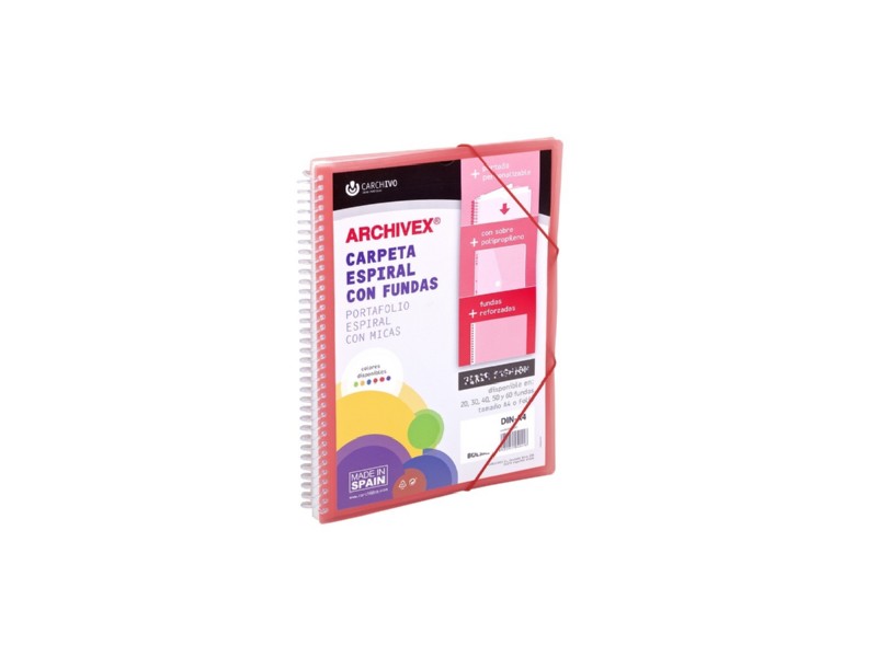 CARPETA FUNDAS A-4  50-H ARCHIVEX CANGURO ROJO ESP