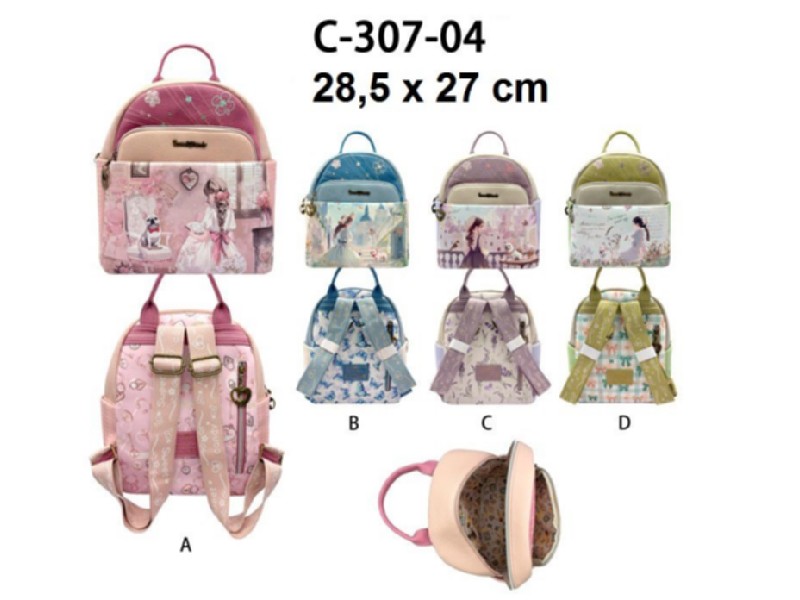 MOCHILA SWEET&CANDY C30704 A-B-C-D 28,5x27 CM