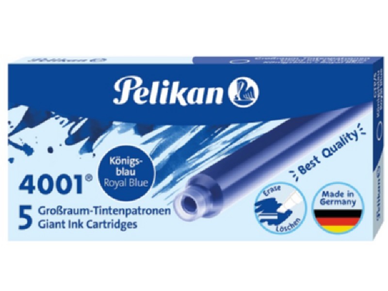 TINTA CARTUCHO PELIKAN LARGO AZUL REAL C/5 UNI