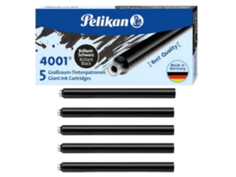 TINTA CARTUCHO PELIKAN LARGO NEGRO BRILLANT C/5 UN