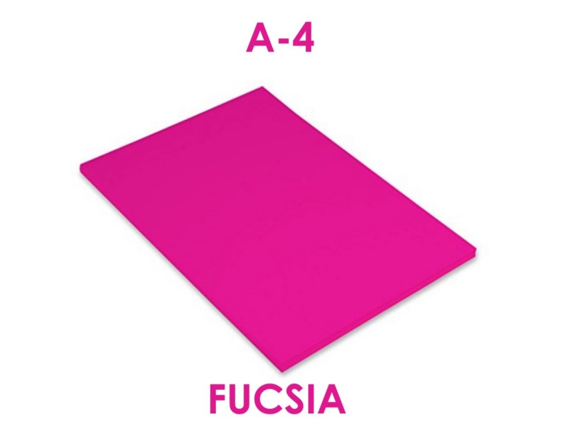 CARTULINA A-4 FUCSIA PTE/50 200040160