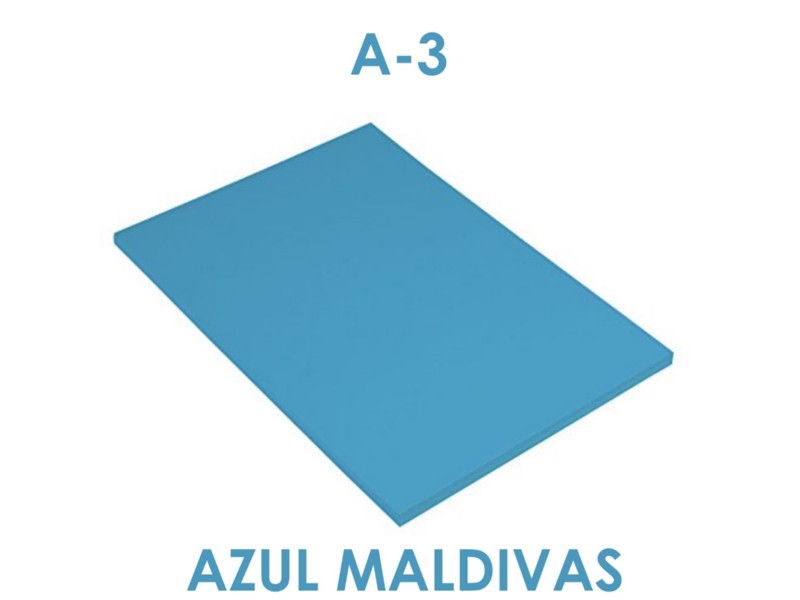 CARTULINA A-3 AZUL MALDIVAS PTE/50 200040200
