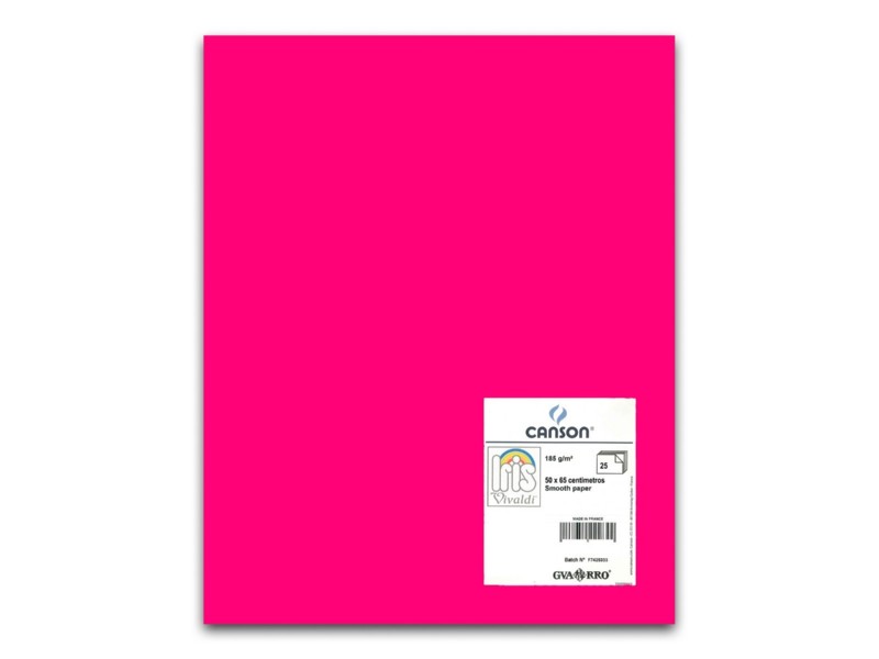 CARTULINA 50x65 FLUORESCENTE  PTE/25 GUARRO ROSA