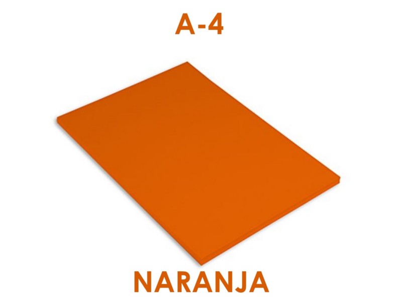 CARTULINA A-4 NARANJA PTE/15 200040844