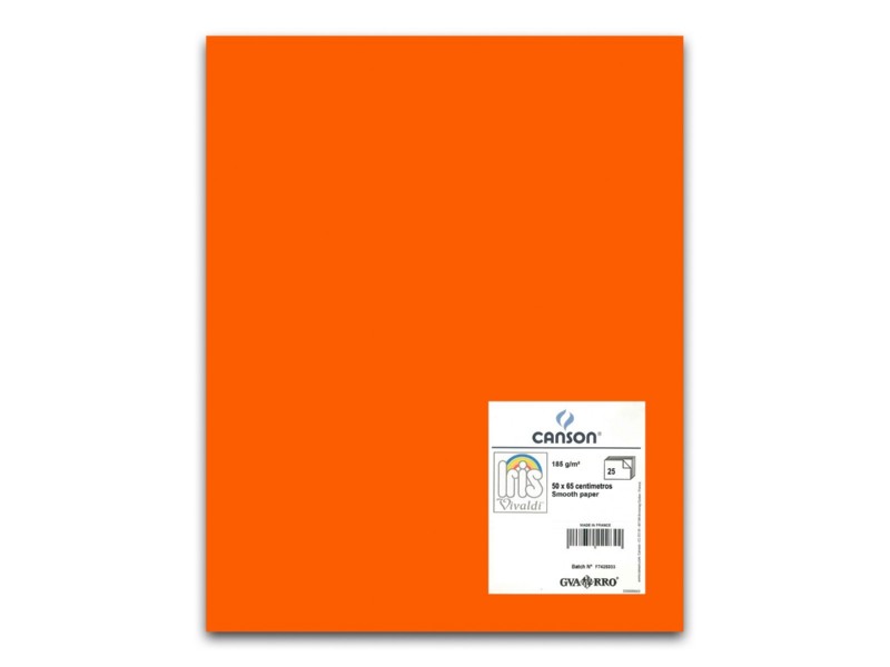 CARTULINA 50x65 NARANJA PTE/25 200040224