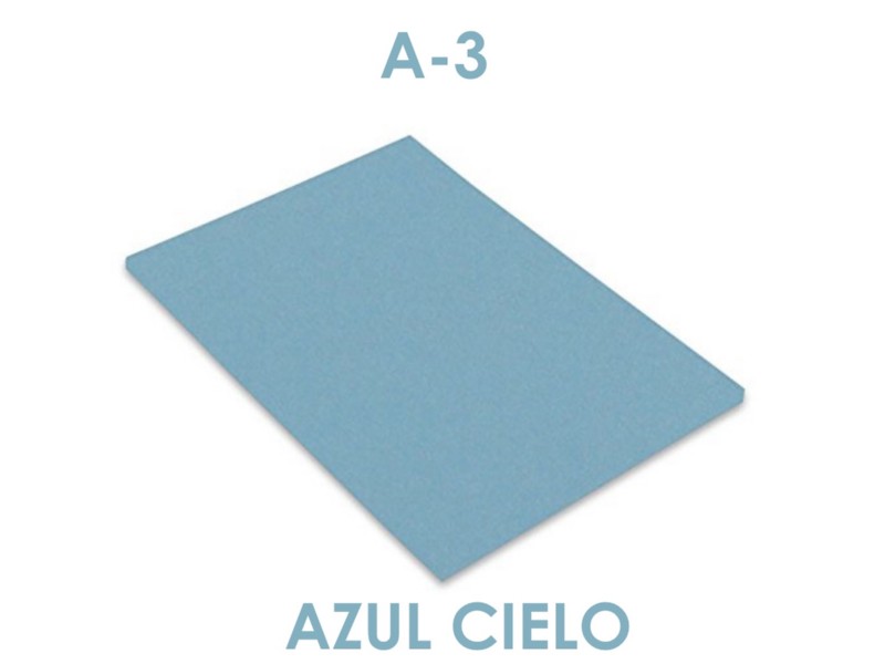 CARTULINA A-3 AZUL CIELO PTE/50 200040199