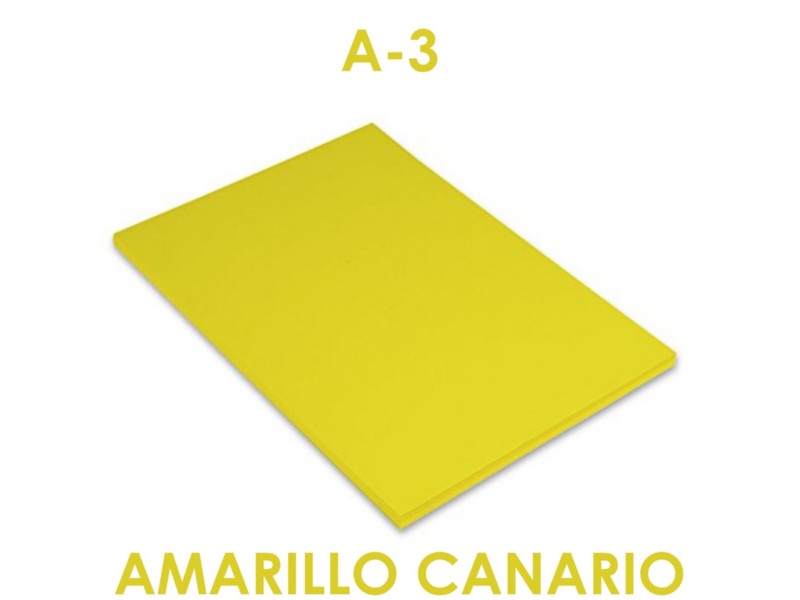 CARTULINA A-3 AMARILLO CANARIO PTE/50 200040183