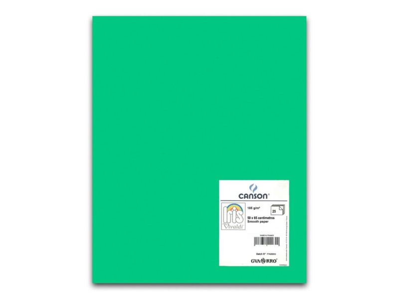 CARTULINA 50x65 VERDE MANZANA PTE/25 200040237
