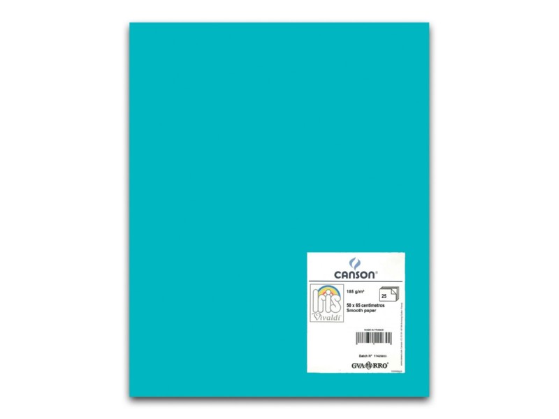 CARTULINA 50x65 AZUL TURQUESA PTE/25 200040236