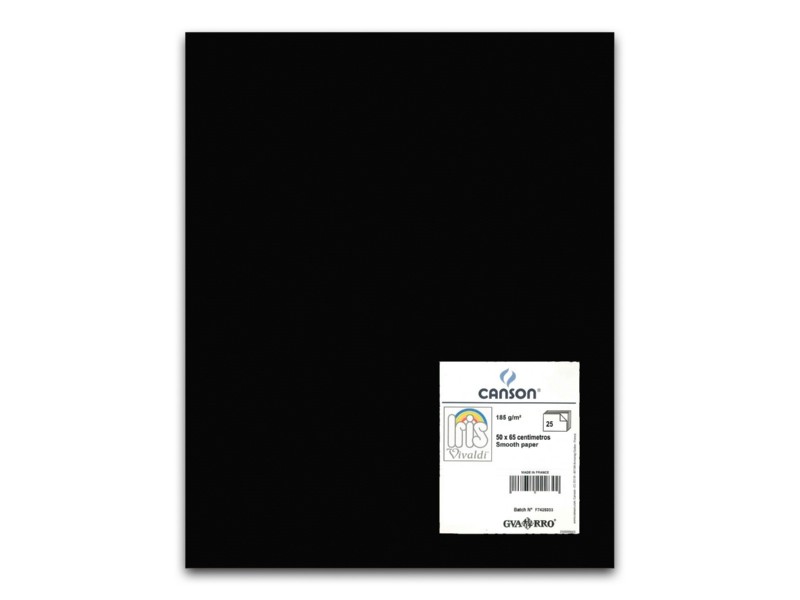 CARTULINA 50x65 NEGRA PTE/25 200040245