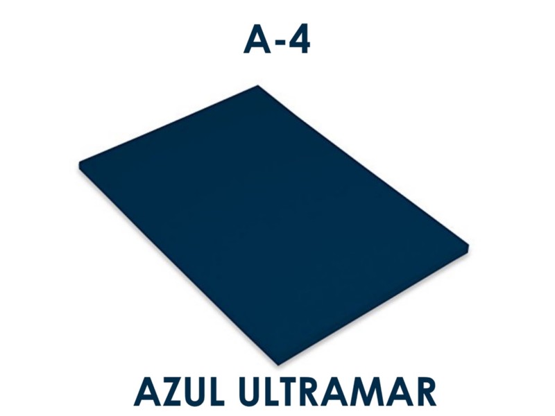 CARTULINA A-4 AZUL ULTRAMAR PTE/50 200040169