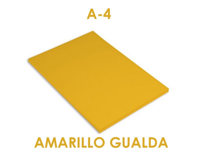 CARTULINA A-4 AMARILLO GUALDA PTE/50 200040156