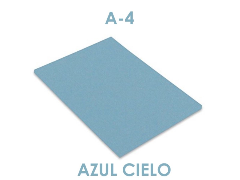 CARTULINA A-4 AZUL CIELO PTE/50 200040166