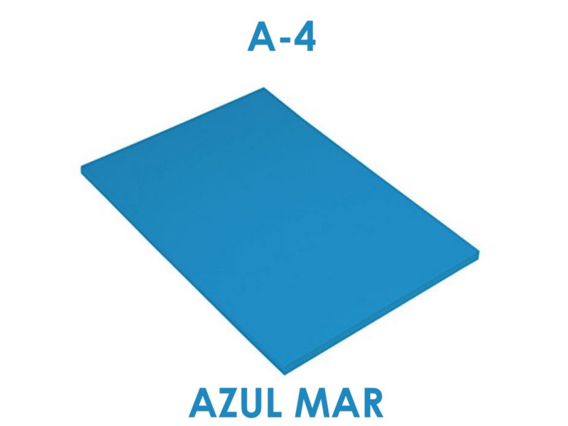 CARTULINA A-4 AZUL MAR PTE/50 200040168